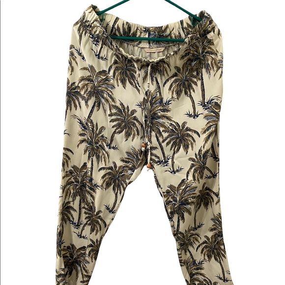 Soft Surroundings Print Tencel / Trouser Pants: drawstring pants, size: PM - Picture 2 of 6